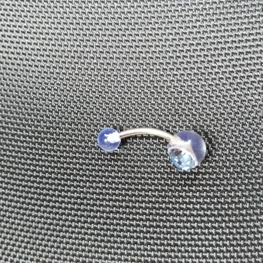 Genuine Crystal Belly Button Ring (New)